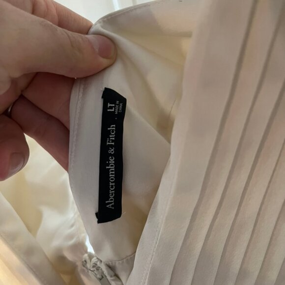 Abercrombie & Fitch Cream Draped Jumpsuit – Size LT Tall - Picture 4 of 4